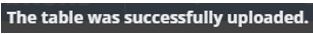 success message